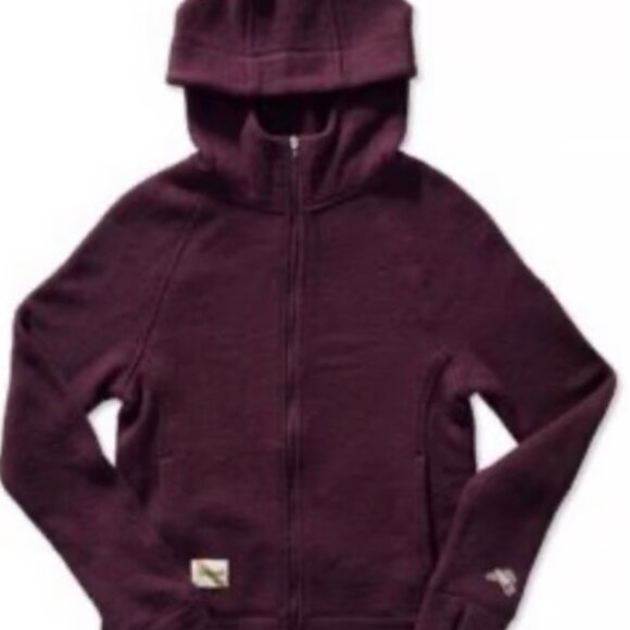 Tracksmith Freya Zip Hoody in dark purple - Picture 1 of 4